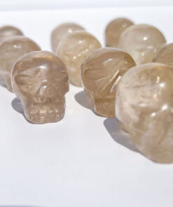 Natural Citrine mini skull carving