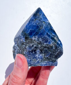 Sodalite half polished point