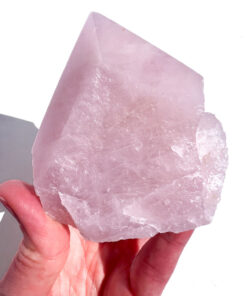 Rose Quartz half polished point