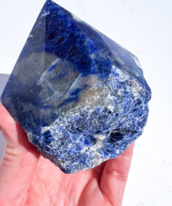 Sodalite half polished point