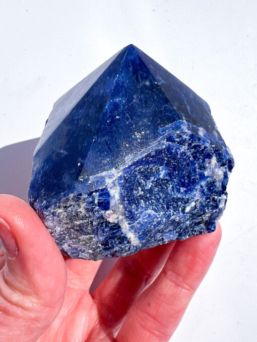 Sodalite half polished point