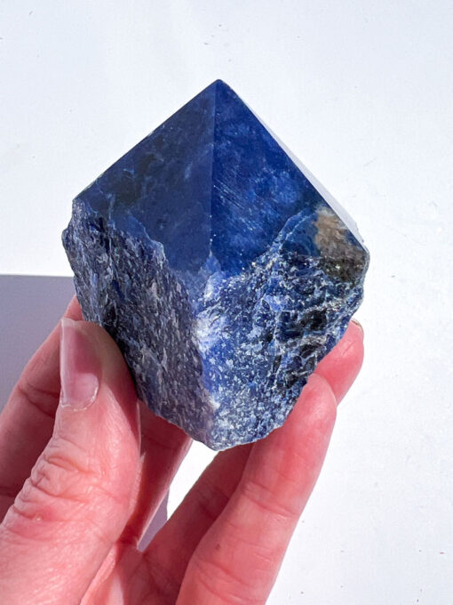 Sodalite half polished point