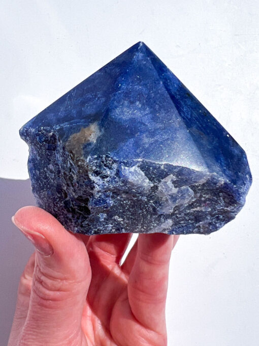 Sodalite half polished point