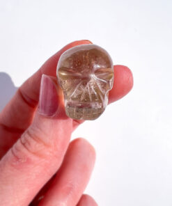 Natural Citrine mini skull carving