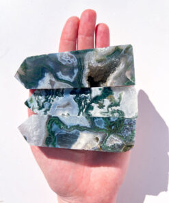 Moss Agate obelisk