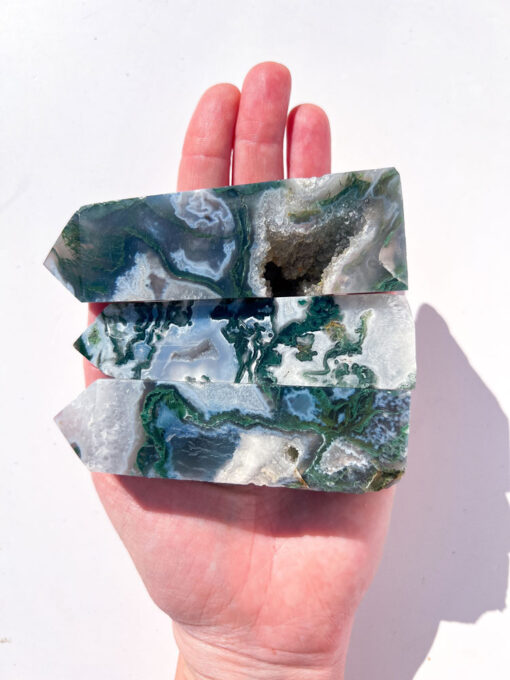 Moss Agate obelisk