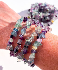 Fluorite chip bracelet