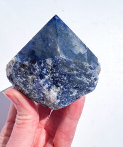 Sodalite half polished point