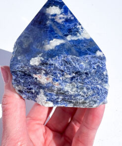 Sodalite half polished point