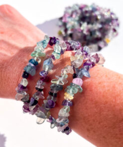 Fluorite chip bracelet