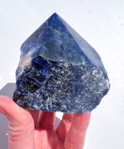 Sodalite half polished point