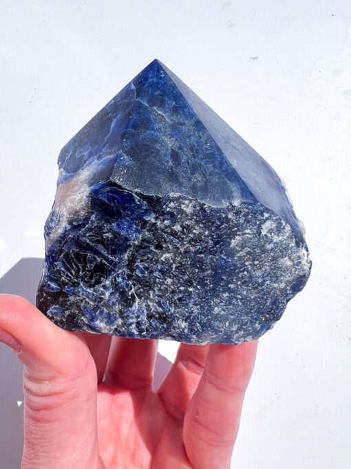 Sodalite half polished point