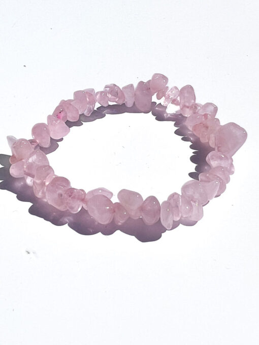 Rose Quartz chip bracelet