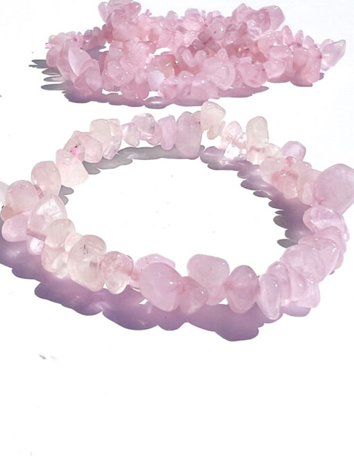 Rose Quartz chip bracelet