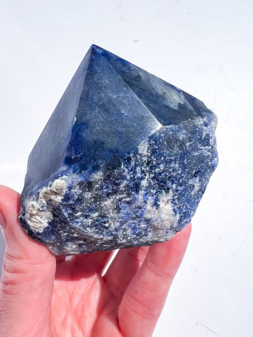 Sodalite half polished point