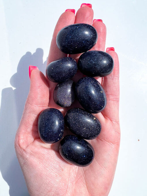 Blue Goldstone tumble