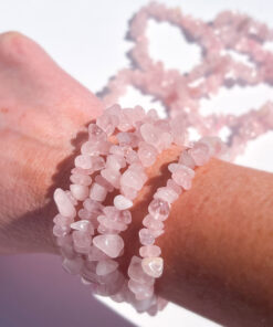 Rose Quartz chip bracelet