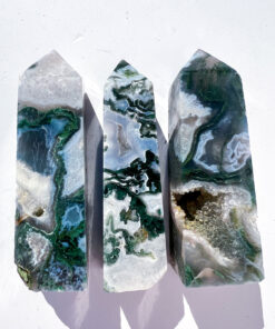 Moss Agate obelisk