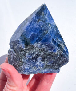 Sodalite half polished point