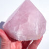 Rose Quartz half polished point