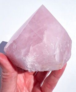 Rose Quartz half polished point