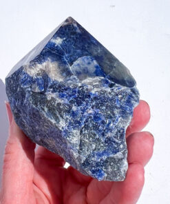 Sodalite half polished point