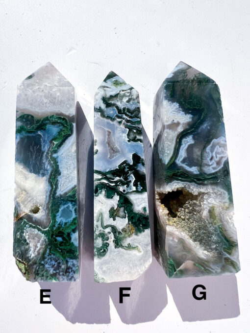 Moss Agate obelisk