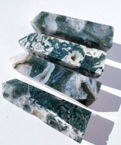 Moss Agate obelisk