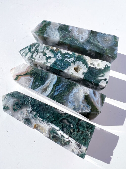 Moss Agate obelisk