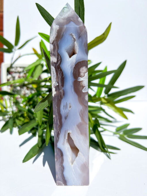 Large Flower Agate tower