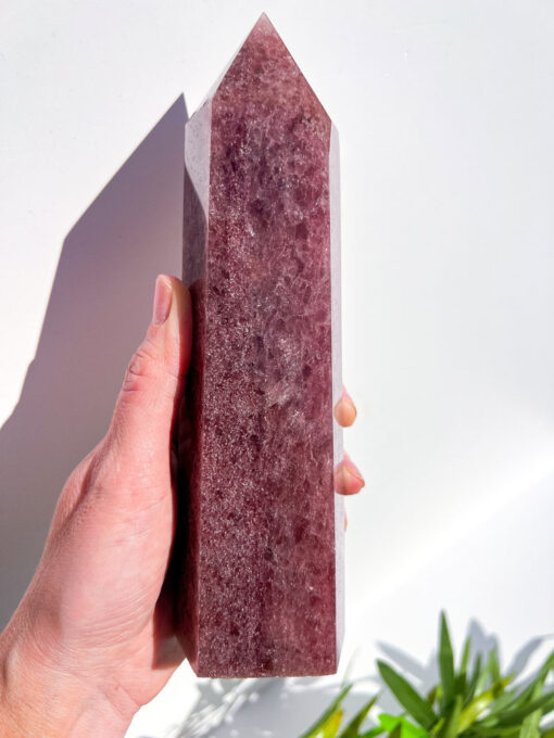 large Strawberry Quartz tower