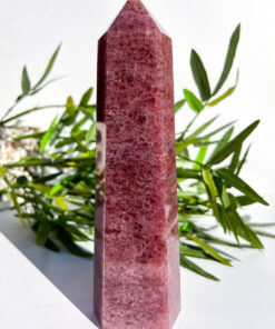 large Strawberry Quartz tower