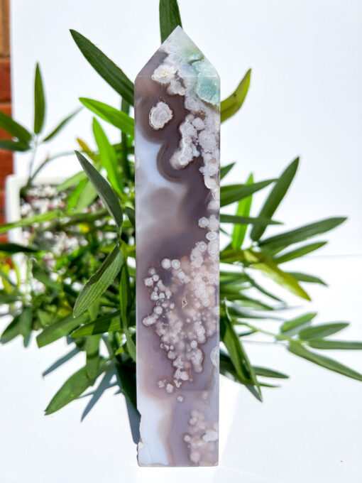 Large Flower Agate tower