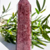 large Strawberry Quartz tower