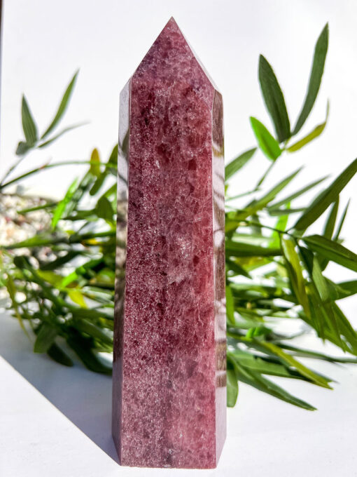 large Strawberry Quartz tower