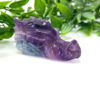 Fluorite dragon head carving