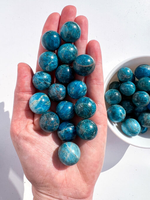 small Blue Apatite sphere