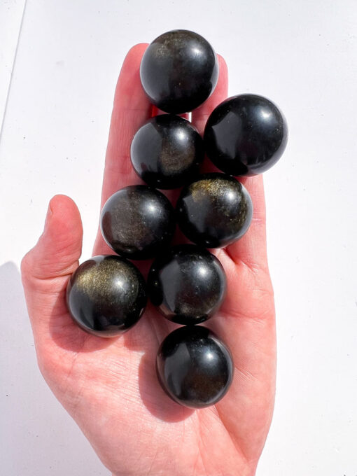 Gold Sheen Obsidian sphere