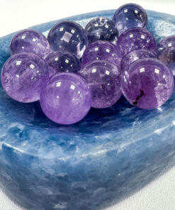 Blue Calcite Oval Bowl