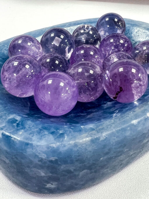 Blue Calcite Oval Bowl