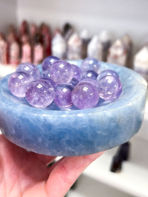 Blue Calcite Round Bowl