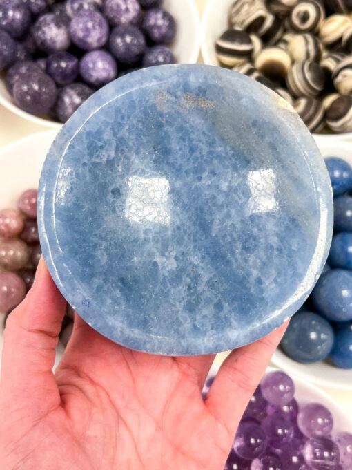 Blue Calcite Round Bowl