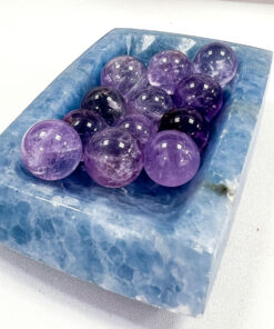 Blue Calcite Rectangular Bowl