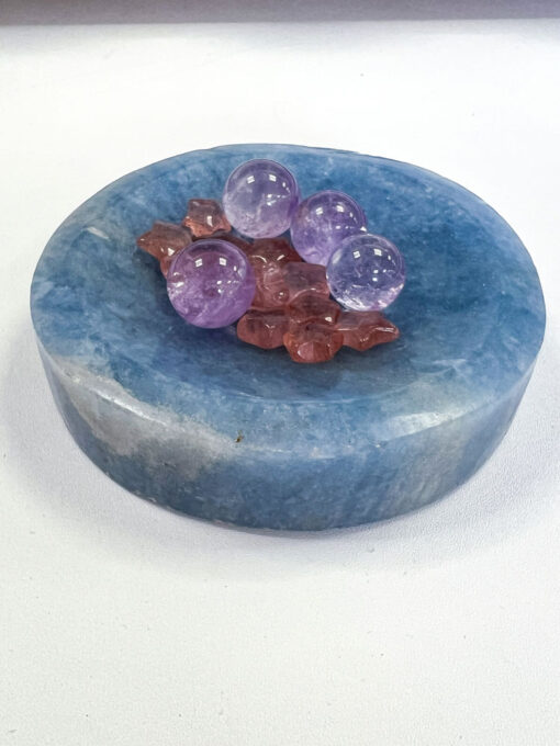 Blue Calcite Round Bowl