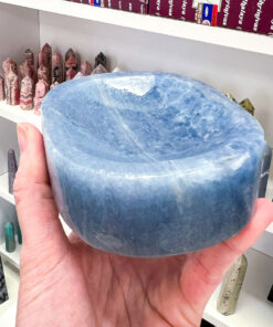 Blue Calcite Oval Bowl