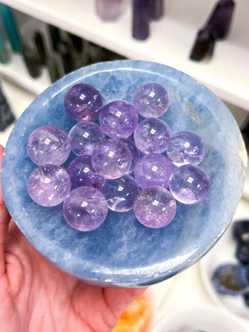 Blue Calcite Round Bowl