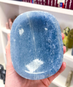 Blue Calcite Oval Bowl