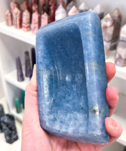 Blue Calcite Rectangular Bowl