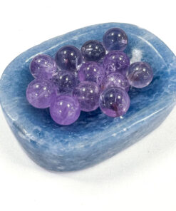 Blue Calcite Oval Bowl