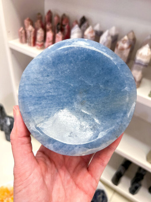 Blue Calcite Round Bowl